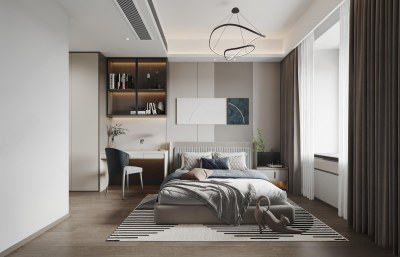 现代卧室3D模型下载